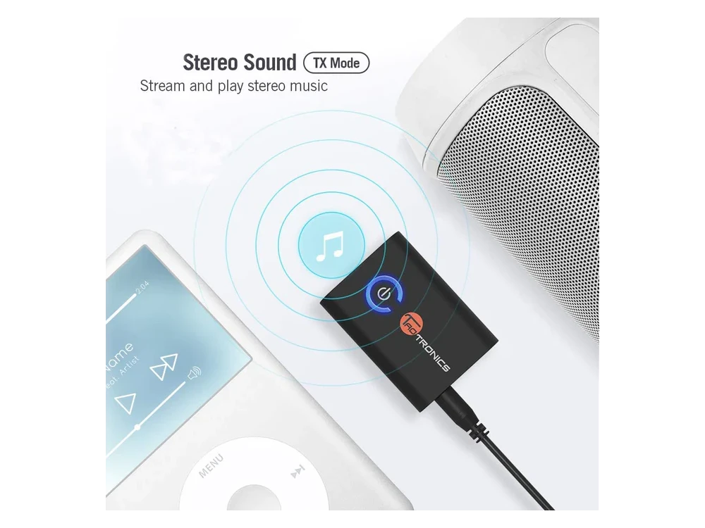 Taotronics long range 2025 bluetooth 5.0 transmitter receiver